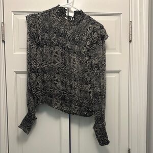 Elegant Black and Gray Women's Top